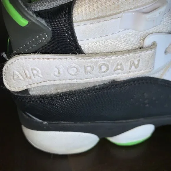 Nike Air Jordan 6 Rings GS Basketball Shoes 323419-130 White Green Size 4Y - Picture 3 of 12